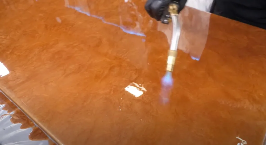 image of epoxy countertop with copper finish 