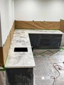 prep area for epoxy coating 