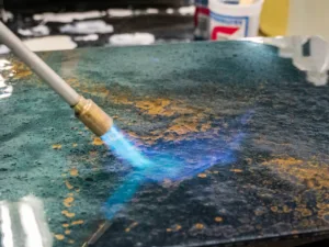 removing bubbles from epoxy countertop